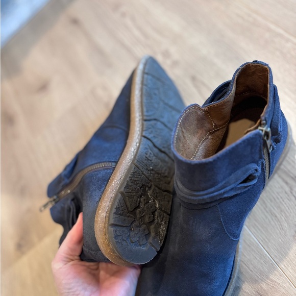 Børn Tarkiln ankle booties in navy blue suede leather 10 - Picture 10 of 10